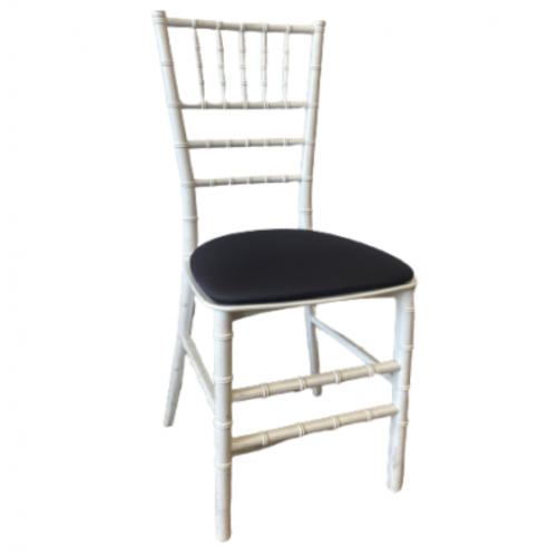 Chaise Chivari blanche galette grise anthracite 